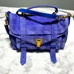 PROENZA schouler ps1 medium shoulder bag women’s purple suede.